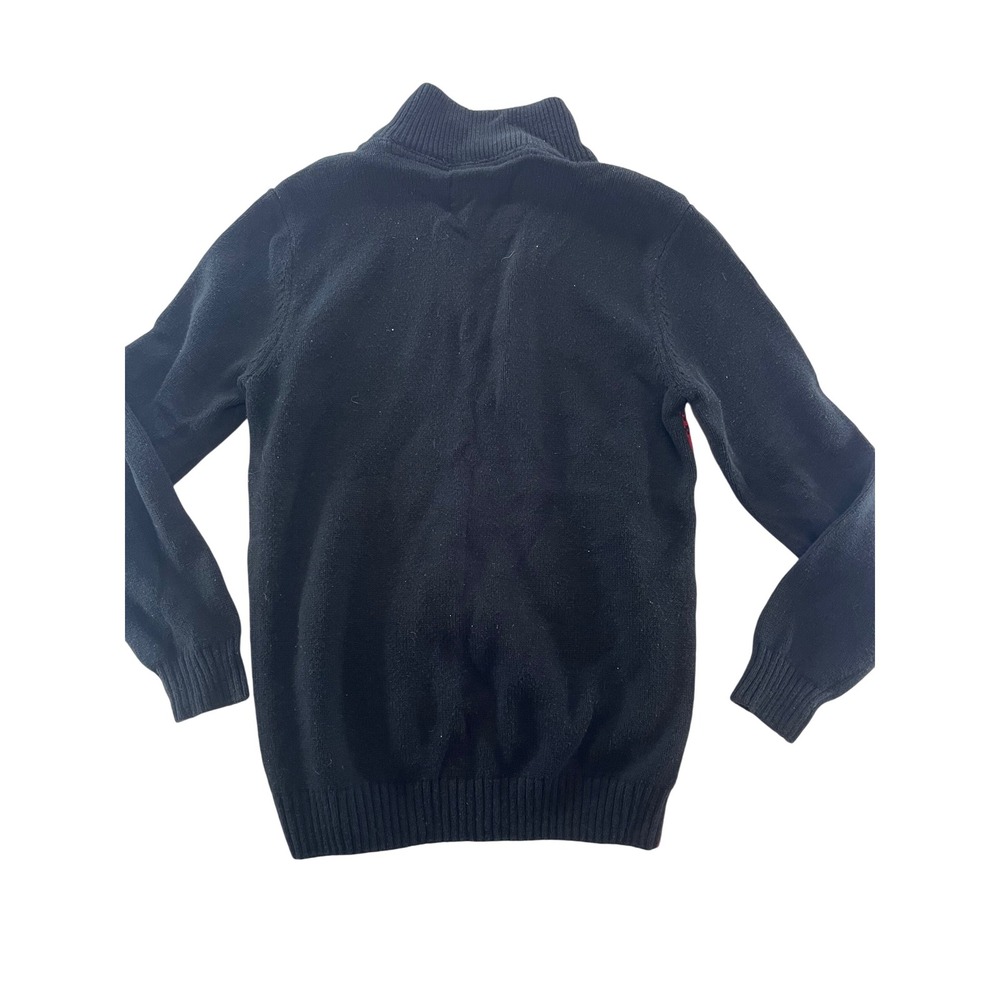 Urban Pipeline Boys Size L Black Red Quarter Zip Sweater Knit Pullover - Picture 2 of 8